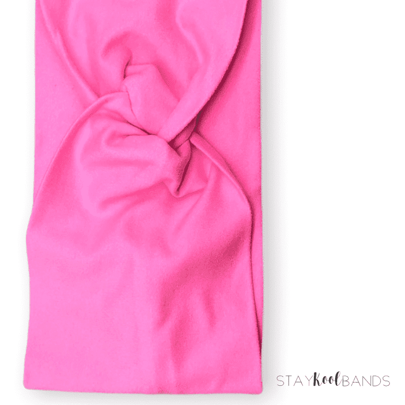 Solid bright bubblegum pink headband