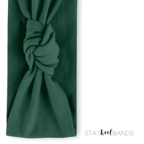 solid evergreen green headband
