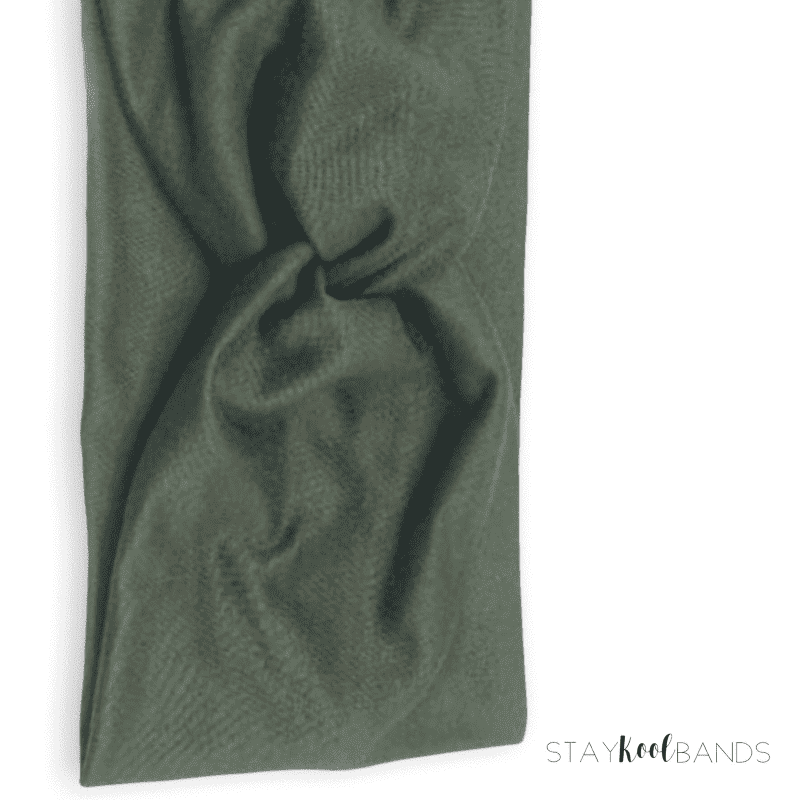 Solid olive green headband