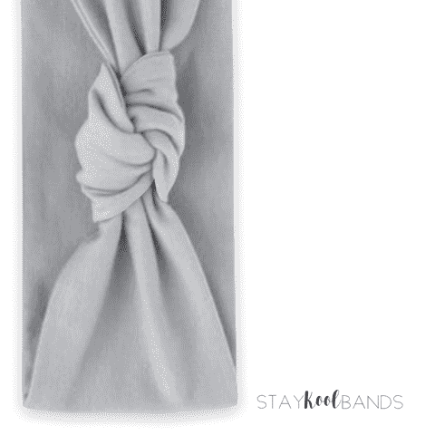 solid silver gray headband