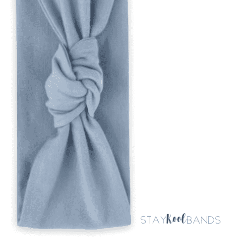 solid vintage light blue headband