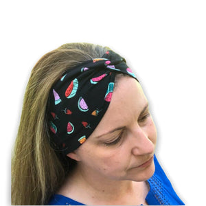 watermelon headband on woman
